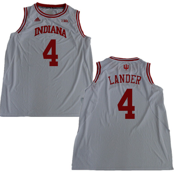 Men #4 Khristian Lander Indiana Hoosiers College Basketball Jerseys Sale-White